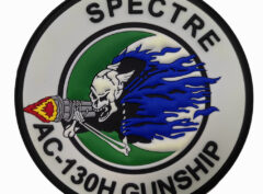 Lockheed Martin® AC-130H Spectre Gunship PVC Glow in the Dark Patch – With Hook and Loop